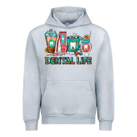 Heather Grey Dental Life Dentist Coffee Cups Urban Hoodie - FaDigitalArtStudio