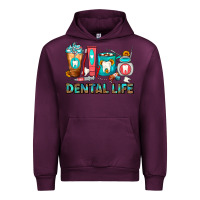 Mauve Wine Dental Life Dentist Coffee Cups Urban Hoodie - FaDigitalArtStudio