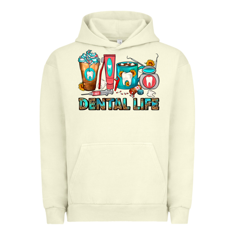 Dental Life Dentist Coffee Cups Urban Hoodie by FaDigitalArtStudio | Teevron
