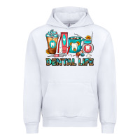 White Dental Life Dentist Coffee Cups Urban Hoodie - FaDigitalArtStudio