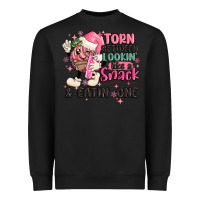 Black torn between lookin' like a snack and eatin' one Heavyweight Sweatshirt - MaliasSmallBusiness