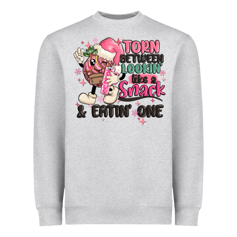 Torn Between Lookin' Like A Snack And Eatin' One Heavyweight Sweatshirt by MaliasSmallBusiness | Teevron