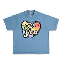 Pebble Blue be you Urban Heavy Tee - MaliasSmallBusiness