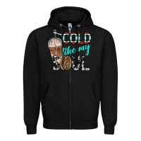 Black cold like my soul with coffee Zipper Hoodie - BarkalooDesign