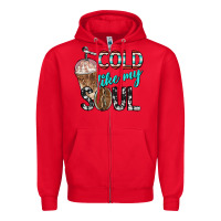 Red cold like my soul with coffee Zipper Hoodie - BarkalooDesign