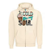 Sandshell cold like my soul with coffee Zipper Hoodie - BarkalooDesign