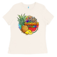 Hello Summer Pineapple Ladies Tee | Teevron