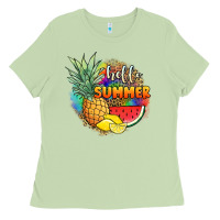 Matcha hello summer pineapple Ladies Tee - JahusDesignShop