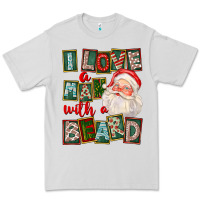 Dove Grey I Love A Man With A Beard Premium Tee - FaDigitalArtStudio
