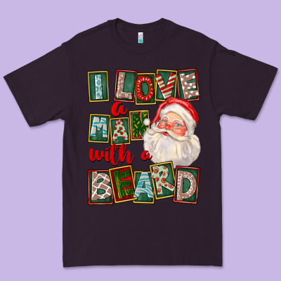 I Love A Man With A Beard Premium Tee Designed By Fadigitalartstudio