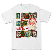 White I Love A Man With A Beard Premium Tee - FaDigitalArtStudio