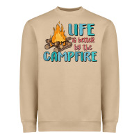 Mushroom life is better by the campfire Heavyweight Sweatshirt - MaliasSmallBusiness