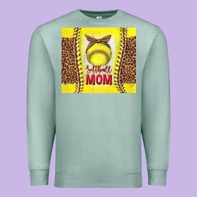 Softball With Leopard Tumbler Tbs Premium Sweatshirt Designed By Tumblerdesignbyshophia