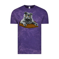 Cloud Purple Scottish Fold Vintage Tee - LillyAllenDesigns