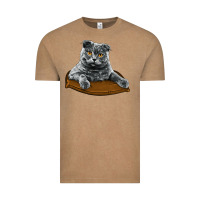 Vintage Coffee Scottish Fold Vintage Tee - LillyAllenDesigns