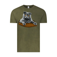 Vintage Olive Scottish Fold Vintage Tee - LillyAllenDesigns