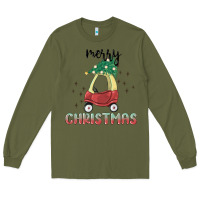Army Green merry christmas kids car Long Sleeve Tee - MaliasSmallBusiness