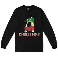 Black merry christmas kids car Long Sleeve Tee - MaliasSmallBusiness