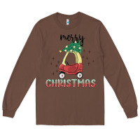 Chestnut merry christmas kids car Long Sleeve Tee - MaliasSmallBusiness