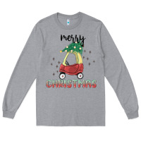 Heather Grey merry christmas kids car Long Sleeve Tee - MaliasSmallBusiness