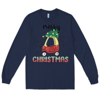 Navy merry christmas kids car Long Sleeve Tee - MaliasSmallBusiness