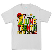 Dove Grey juneteenth fist free ish since 1865 Premium Tee - HRA Design Shop