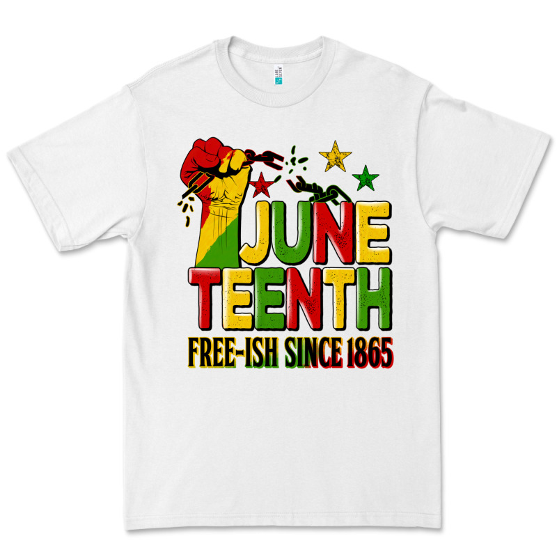 Juneteenth Fist Free Ish Since 1865 Premium Tee by HRA Design Shop | Teevron