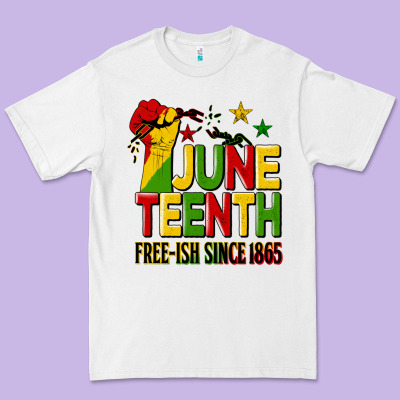 Juneteenth Fist Free Ish Since 1865 Premium Tee Designed By Hra Design Shop