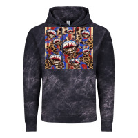 Cloud Black american flag lips leopard Vintage Hoodie - NancyCooperArtShop