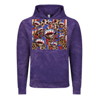 Cloud Purple american flag lips leopard Vintage Hoodie - NancyCooperArtShop