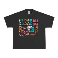 Pigment Black sleep all day nurse all night Urban Heavy Tee - AdoDesignShop