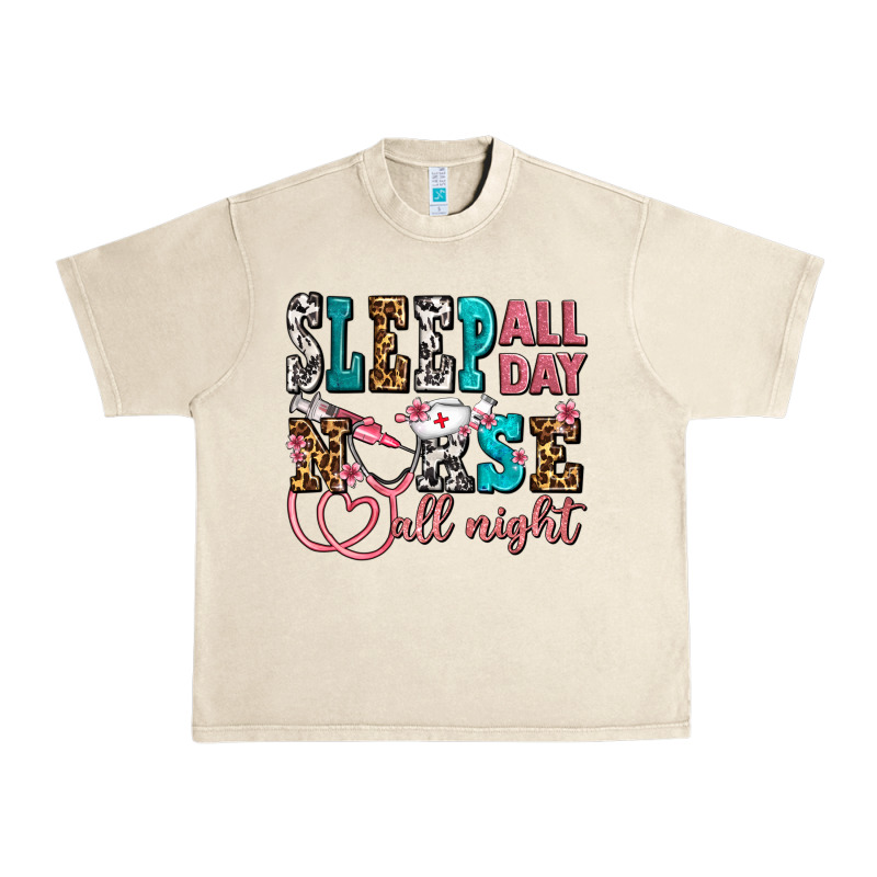 Sleep All Day Nurse All Night Urban Heavy Tee by AdoDesignShop | Teevron