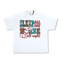 White sleep all day nurse all night Urban Heavy Tee - AdoDesignShop
