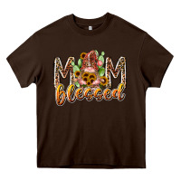 Chocolate Brown mom blessed Heavy Core Tee - RacoonDesign