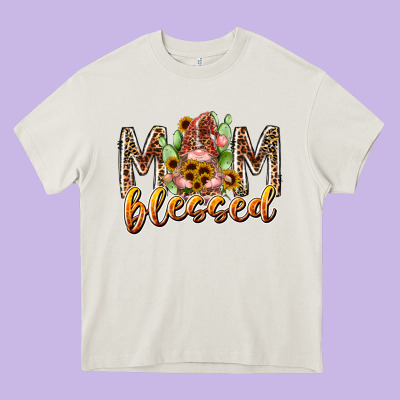 Mom Blessed Heavy Core Tee Designed By Racoondesign
