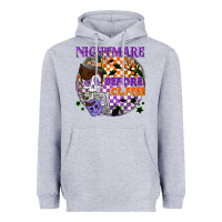 Heather Grey Nightmare before the coffee halloween Heavyweight Hoodie - NancyCooperArtShop