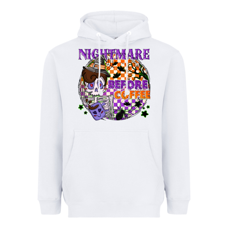 Nightmare Before The Coffee Halloween Heavyweight Hoodie by NancyCooperArtShop | Teevron