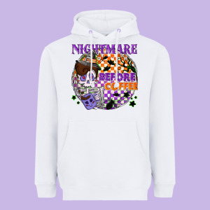 Nightmare Before The Coffee Halloween Heavyweight Hoodie Designed By Nancycooperartshop