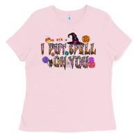 Bubblegum Pink i put speel on you Ladies Tee - CowhideDigitalArt