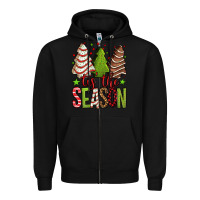 Black tis the season christmas cakes Zipper Hoodie - Jasminsmagicworld