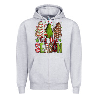 Heather Grey tis the season christmas cakes Zipper Hoodie - Jasminsmagicworld