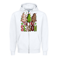 White tis the season christmas cakes Zipper Hoodie - Jasminsmagicworld