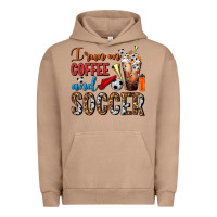 Pigment Burro I Run On Coffee And Soccer Frappe Urban Hoodie - FaDigitalArtStudio