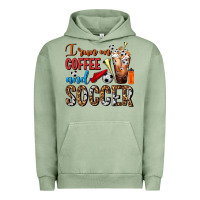 Pigment Oil Green I Run On Coffee And Soccer Frappe Urban Hoodie - FaDigitalArtStudio