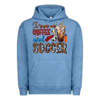 Pigment Pebble Blue I Run On Coffee And Soccer Frappe Urban Hoodie - FaDigitalArtStudio