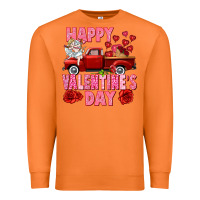 Carrot Happy Valentine's day red truck Premium Sweatshirt - HowdyJamesFarm