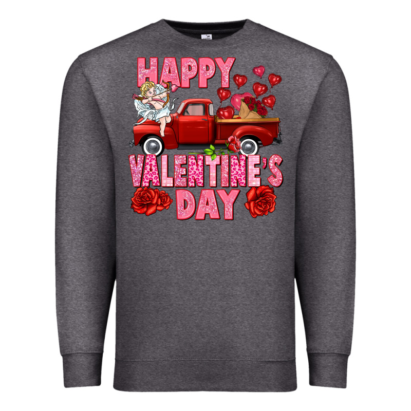 Happy Valentine's Day Red Truck Premium Sweatshirt by HowdyJamesFarm | Teevron