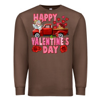 Chestnut Happy Valentine's day red truck Premium Sweatshirt - HowdyJamesFarm