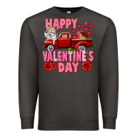 Smoke Happy Valentine's day red truck Premium Sweatshirt - HowdyJamesFarm
