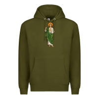 Army Green san judas Premium Hoodie - JahusDesignShop